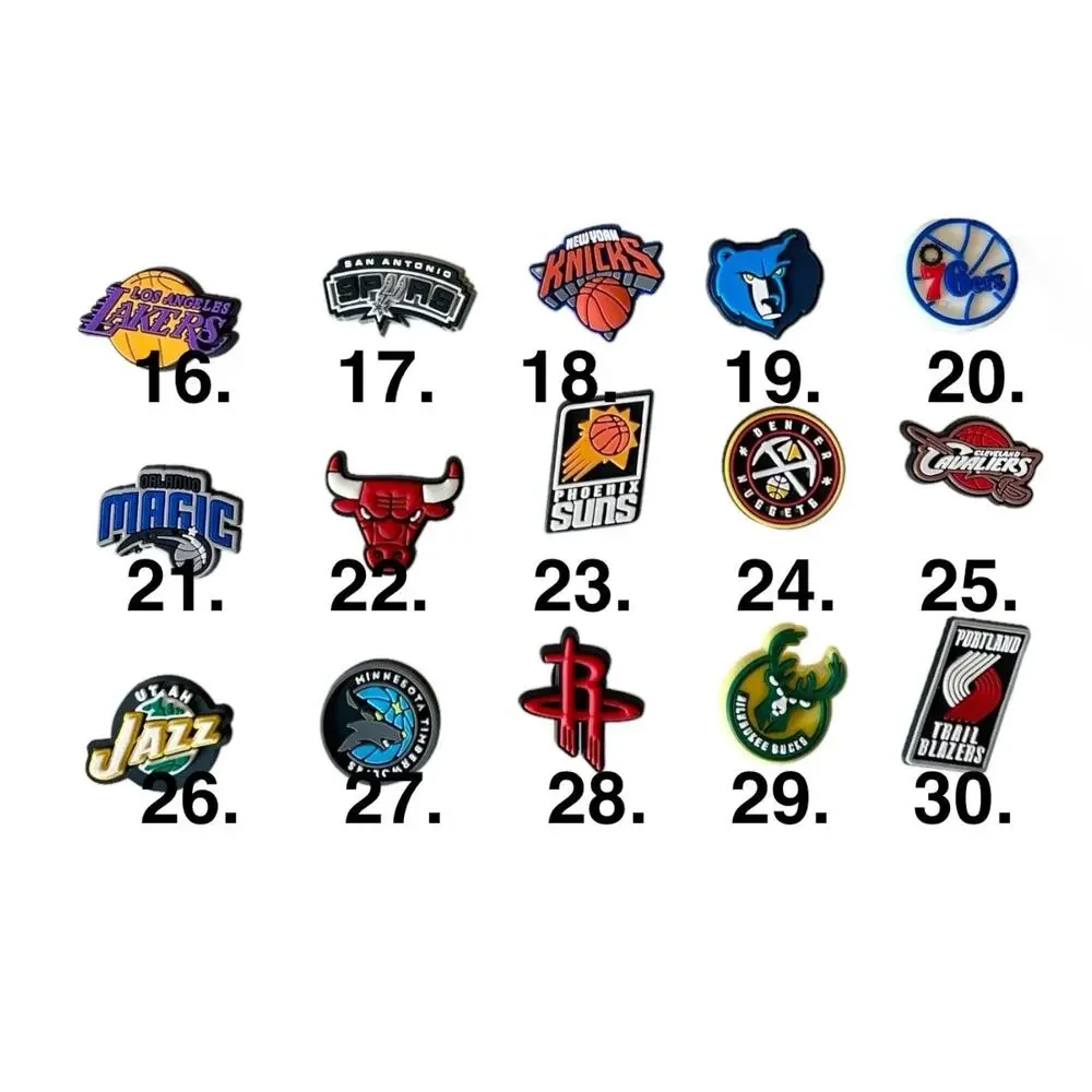 NEW Basketball Sports Team SHOE CHARMS for Croc Shoes And More PICK 1 Your Team